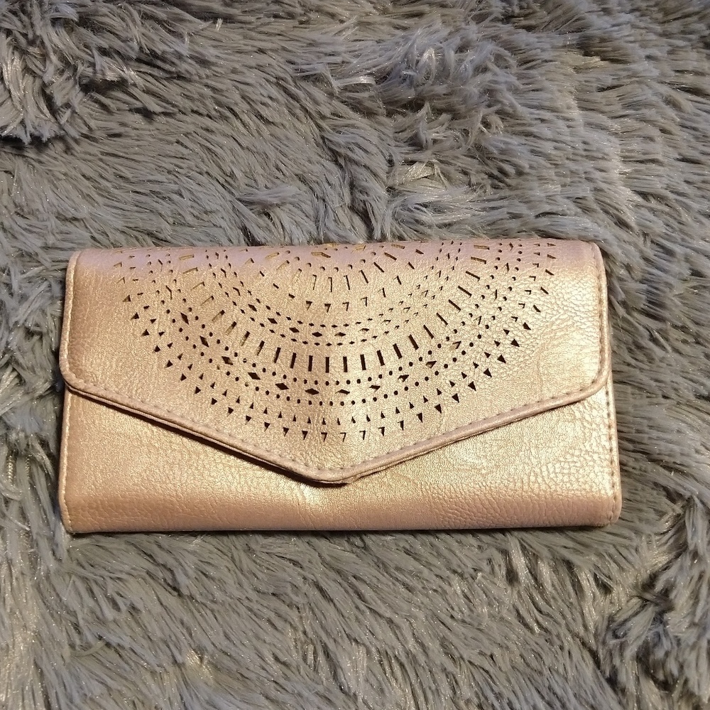 Rose Gold Mandala Large Clutch Wallet